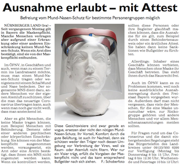 20200428 HZ Ausnahmen Maskenpflicht VORSCHAU